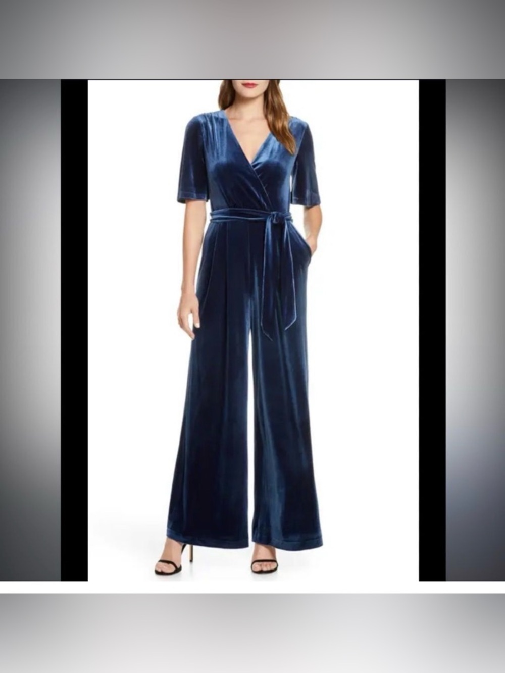 NWT Eliza J Velvet Jumpsuit velvet size 12